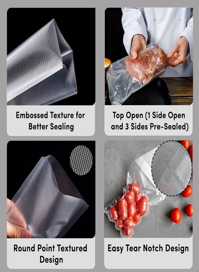 SKY FLEXI PACK Vacuum Pouches 14cm x 20cm, Pack of 75, One Side Dotted Embossed BPA Free Microwaveable Transparent Food Storage Vacuum Sealer Bags for Food 90 Micron Thickness, Capacity Approx. 250gm - Image 3
